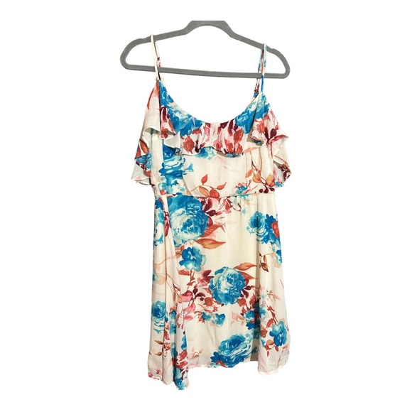 GYPSIES & MOONDUST Western spaghetti strap cold shoulder floral print dress - Picture 12 of 13